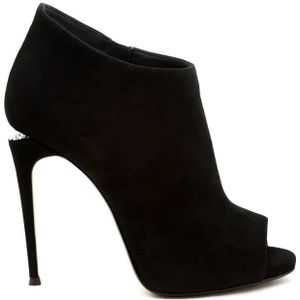 Giuseppe Zanotti, Schoenen, Dames, Zwart, 36 EU, Suède, Zwarte Suède Enkellaars