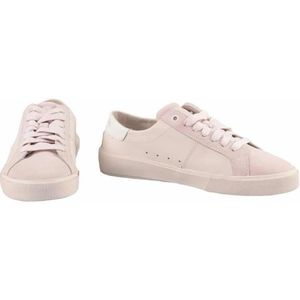 Diesel, Schoenen, Dames, Roze, 40 EU, Leer, Leren Sneakers met Rubberen Zool