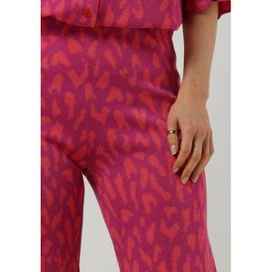 Alix The Label, Broeken, Dames, Roze, M, Wijde Jacquard Gebreide Broek