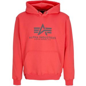 Alpha Industries, Sweatshirts & Hoodies, Heren, Roze, XL, Katoen, Rode Hoodie met Kangoeroezak