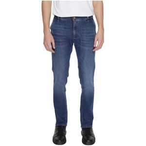 Jeckerson, Slim Fit Heren Jeans Lente/Zomer Collectie Blauw, Heren, Maat:W34