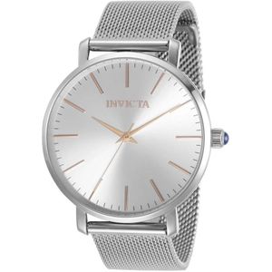 Invicta Watches, Angel Quartz Horloge - Zilveren Wijzerplaat Grijs, Dames, Maat:ONE Size