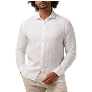 Dstrezzed, Overhemden, Heren, Wit, S, Linnen, Casual Ecru Shirt voor Heren