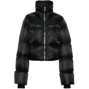 Rick Owens, Jassen, Dames, Zwart, XS, Zwarte Puffer Turtle Jas