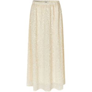 mbyM, Rokken, Dames, Beige, XS, Polyester, Beige Paillet Maxi Rok Nia