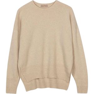 John Smedley, Round-neck Truien Beige, Dames, Maat:M