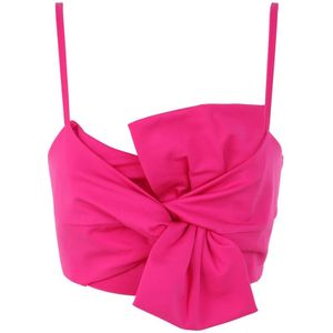 P.a.r.o.s.h., Tops, Dames, Roze, S, Blouse With BOW