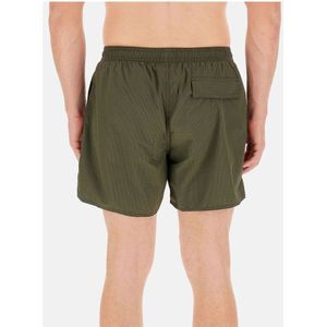 Emporio Armani, Badkleding, Heren, Groen, L, Polyester, Gestructureerde zwemshorts - Groen