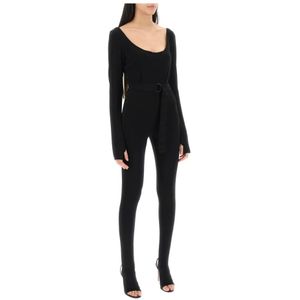 Norma Kamali, Jumpsuits Zwart, Dames, Maat:M