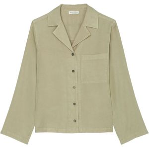 Marc O'Polo, Blouses & Shirts, Dames, Groen, S, Reguliere pyjama-stijl blouse