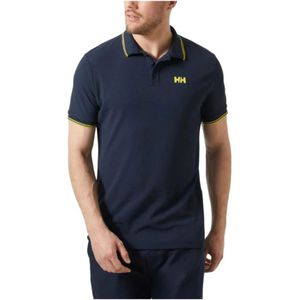 Helly Hansen, Tops, Heren, Blauw, M, Klassieke Slim Fit Polo Shirt