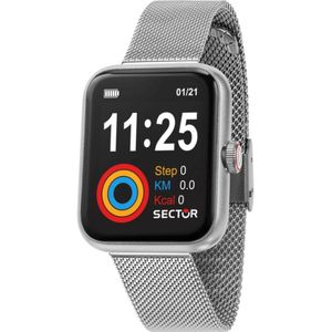 Sector No Limits, S-03 Smart Mesh Digitaal Horloge Grijs, Heren, Maat:ONE Size