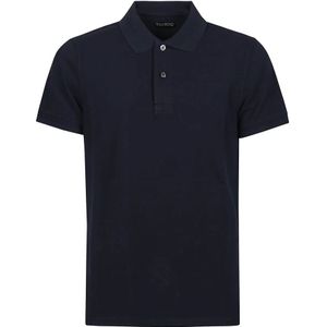 Tom Ford, Tops, Heren, Blauw, L, Katoen, Polo Shirts