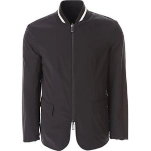 Emporio Armani, Bomber Jassen Zwart, Heren, Maat:M