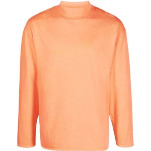 Erl, Sweatshirts & Hoodies, Dames, Oranje, S, Sweatshirt