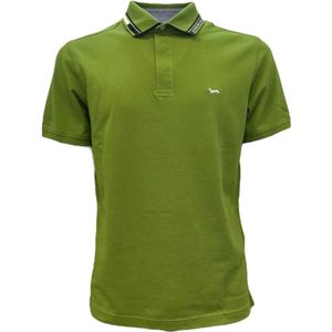 Harmont & Blaine, Tops, Heren, Groen, M, Katoen, Katoenen Polo Lente/Zomer Collectie 2024