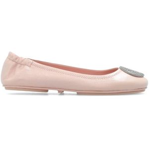 Tory Burch, Minnie Travel ballerina`s Roze, Dames, Maat:38 EU