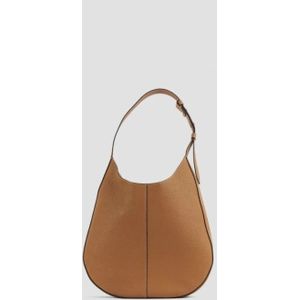 Tod's, Tassen, Dames, Bruin, ONE Size, Leer, Bruine Korrelige Leren Hobo Tas