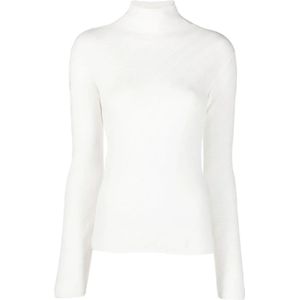 Emporio Armani, Warme Witte Sweater Wit, Dames, Maat:L