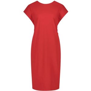 Jane Lushka, Midi Kleedjes Rood, Dames, Maat:2XS