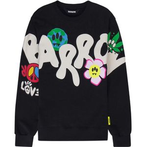 Barrow, Sweatshirts & Hoodies, unisex, Zwart, L, Katoen, Grafische Katoenen Sweatshirt