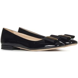 Tom Ford, Schoenen, Dames, Zwart, 36 EU, Leer, Zwarte Ballerina Flats Elegante Stijl