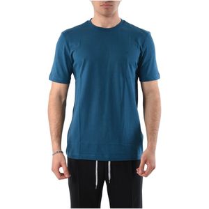 Hugo Boss, Katoenen Logo T-shirt Regular Fit Blauw, Heren, Maat:2XL