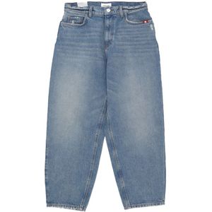 Amish, Vintage Baggy Denim Jeans Blauw, Dames, Maat:W27