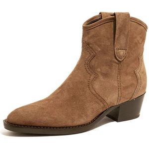 Guglielmo Rotta, Damesschoenen Cannes Velour Hazelnoot Aw 23 Bruin, Dames, Maat:36 EU