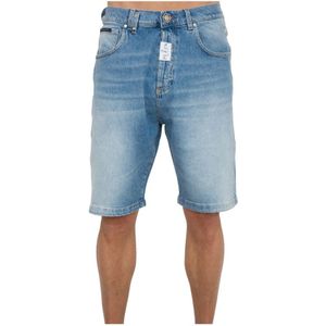 Philipp Plein, Korte broeken, Heren, Blauw, W33, Denim, Formentera Fit Denim Shorts