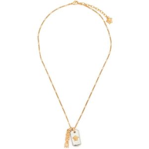 Versace, Goud Palladium Metalen Ketting Geel, Heren, Maat:ONE Size