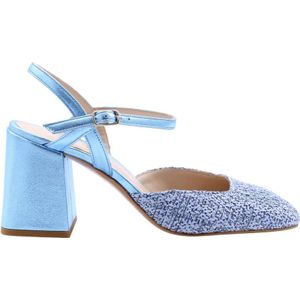 Enzo Di Martino, Peep Toe / Peep Heel Blauw, Dames, Maat:38 EU