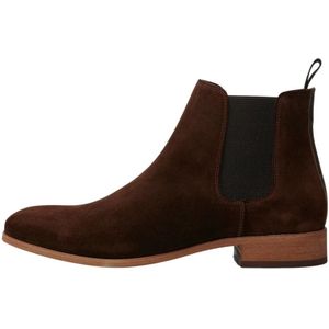 Shoe the Bear, Gewaxte Suède Chelsea Laars Bruin, Heren, Maat:45 EU