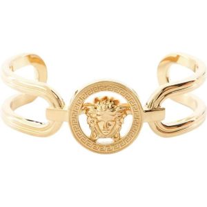 Versace, Accessoires, Dames, Geel, L, Gouden Metalen Armband