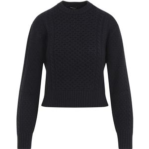 Fabiana Filippi, Truien, Dames, Blauw, S, Wol, Blauwe Sweater Aw 24 Elegante Luxe Stijl