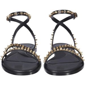 Alexander McQueen, Schoenen, Dames, Zwart, 36 EU, Bezaaide sandalen