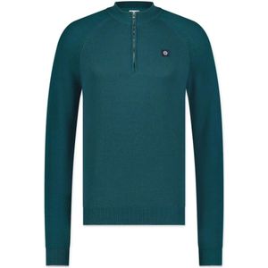 Blue Industry, Sweatshirts & Hoodies, Heren, Groen, L, Katoen, Groene Opstaande Kraag Sweatshirt