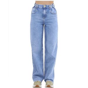 Gaëlle Paris, Denim Wijde Pijp Jeans voor Vrouwen Blauw, Dames, Maat:W30