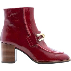 Pertini, Rode lakleren Chelsea Boot Rood, Dames, Maat:41 EU