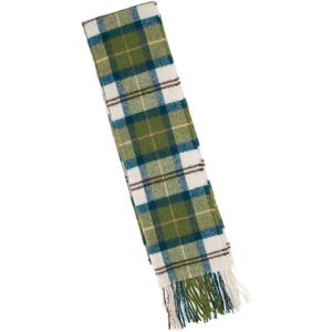 Barbour, Accessoires, Heren, Veelkleurig, ONE Size, Wol, Tartan Lamswol Sjaal Groen Crème