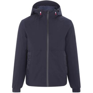 Tommy Hilfiger, Verstelbare Hoodie Jas van Gerecycled Polyester - Desert Sky Blauw, Heren, Maat:S