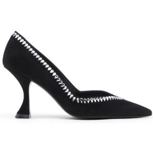 Stuart Weitzman, Xcurve 85 Kristalpomp Zwart, Dames, Maat:35 EU