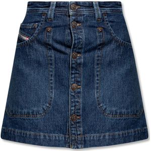 Diesel, De-Albus rok Blauw, Dames, Maat:W25