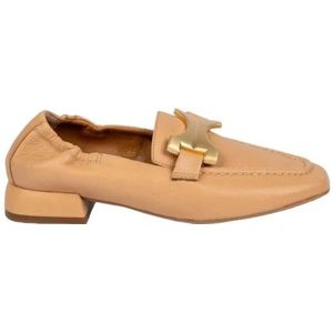 Mjus, Nude Leren Loafers met Gouden Detail Beige, Dames, Maat:37 EU