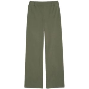 Anine Bing, Broeken, Dames, Groen, S, Leer, Hoge Taille Army Groene Broek