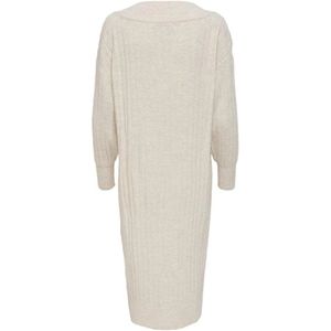 Only, Kleedjes, Dames, Beige, S, Tessa Midi V Jurk - Pumice Stone/W. Melange