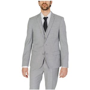 Antony Morato, Grijze Knoop Blazer Revers Kraag Stijlvol Grijs, Heren, Maat:2XL