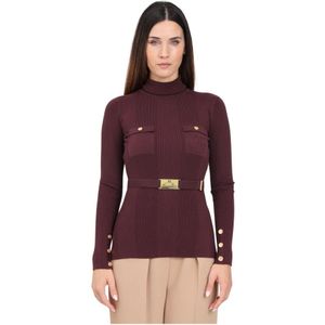 Elisabetta Franchi, Truien, Dames, Bruin, S, Bordeaux Coltrui Trui