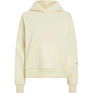 Calvin Klein, Sweatshirts & Hoodies, Dames, Beige, XS, Katoen, Back Bold Hoodie