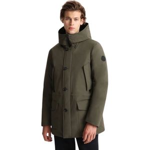 Woolrich, Arctic Stretch Parka - Waterdicht, Winddicht, Ademend Groen, Heren, Maat:M